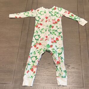 Floral and Strawberry Kids One Piece Pajamas